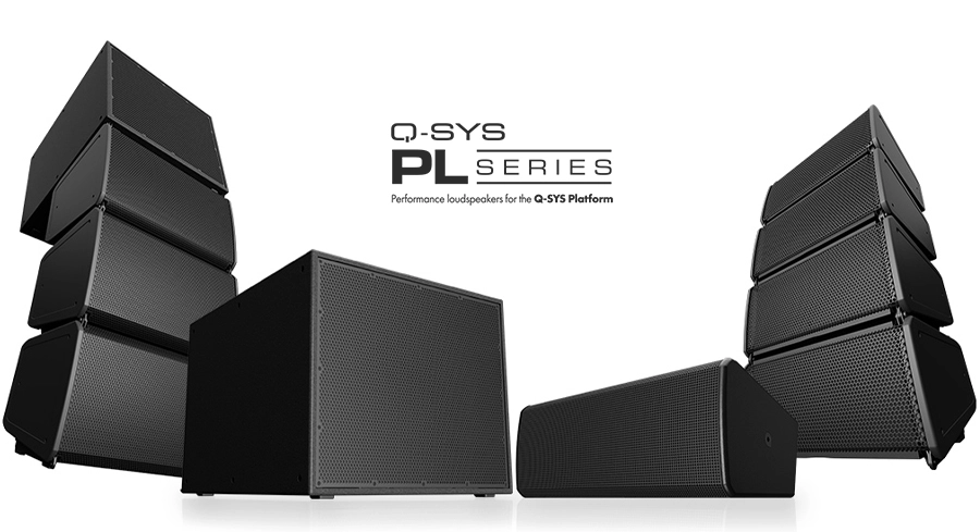 Q-SYS PL Series professional audio loudspeakers
