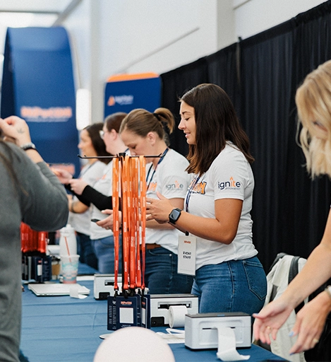 High Point Networks employee at a technology event