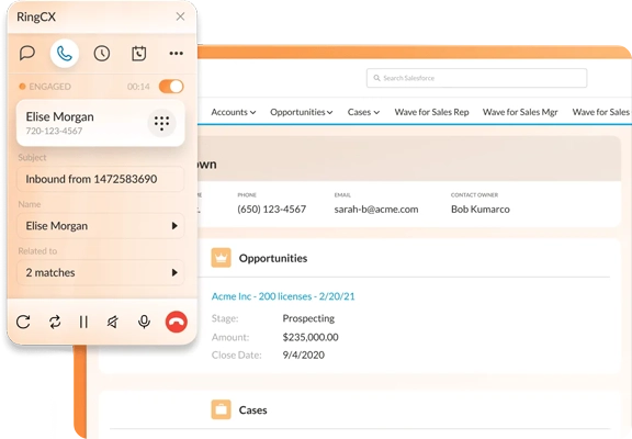 One of many cloud-based communication platforms dashboard