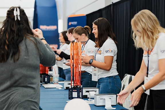 Technology event teaching about business IT solutions