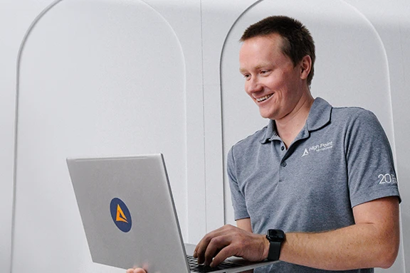 High Point Networks employee providing business IT solutions