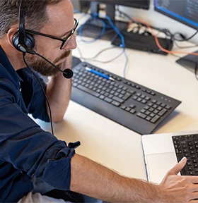 IT team using zoom
